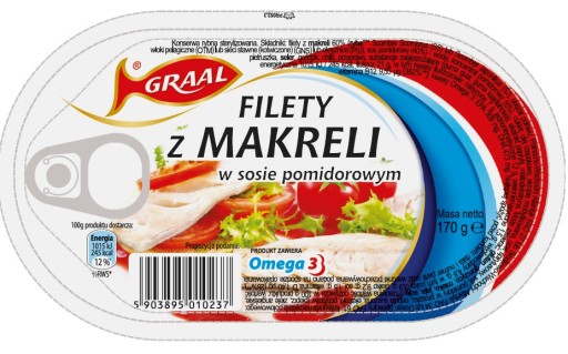 MAKERELOVÉ FILETKY V RAJKOVEJ OMÁČKE 170g GRAAL