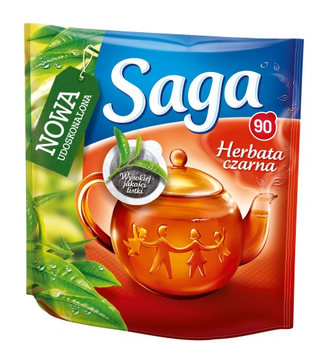 Čierny čaj v sáčkoch Saga 90 ks