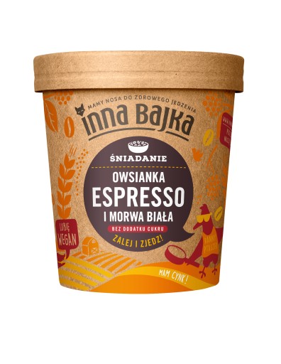 Inna Bajka Espresso ovsené vločky a moruša biela 70g