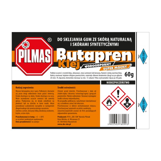 Butaprénové lepidlo 60g PILMAS