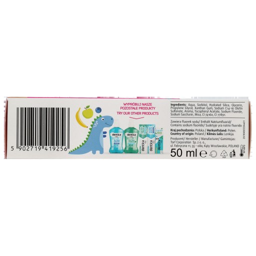 dentica by tołpa KIDS 0-6 ovocná zubná pasta 50 ml
