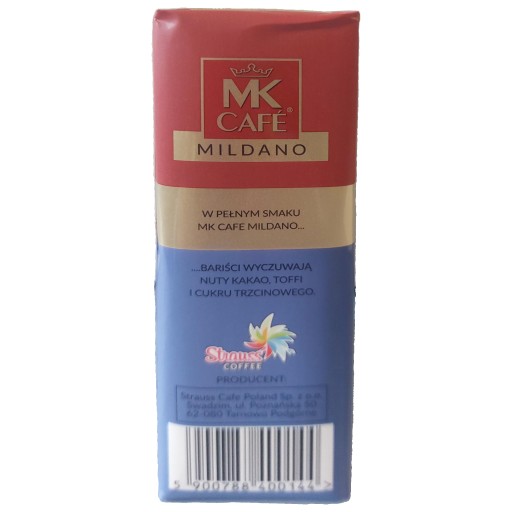 Bezkofeínová mletá káva MK Cafe Mildano 250 g