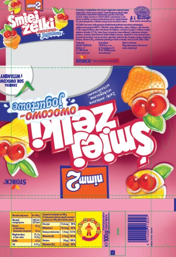 NIMM2 Śmiejżelki Ovocie a jogurt Storck 100 g