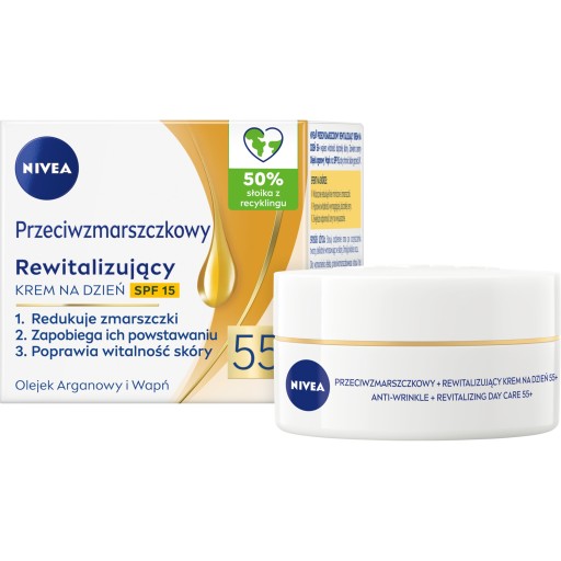 Nivea Denný krém proti vráskam a revitalizácii SPF 15 55+ 50 ml