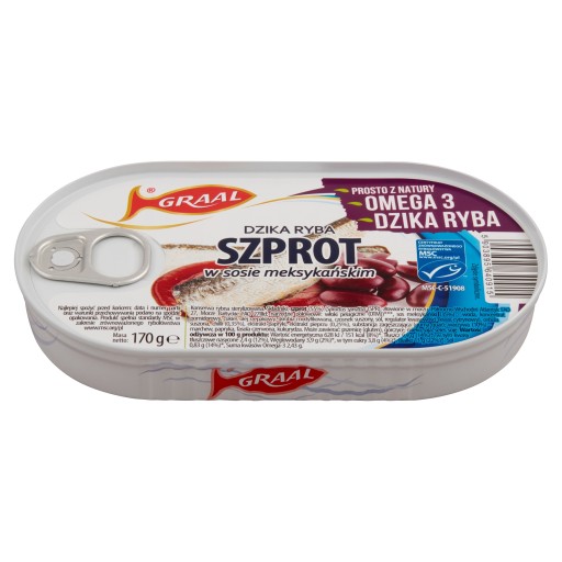 GRÁLOVÉ ŠPROTY V MEXICKEJ PARADAJKOVEJ OMÁČKE 170G