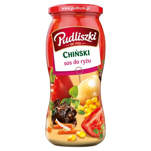 Pudliszki čínska omáčka na ryžu a kuracie mäso 500g