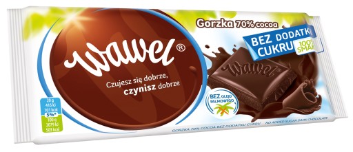 Horká čokoláda bez cukru Wawel 90 g