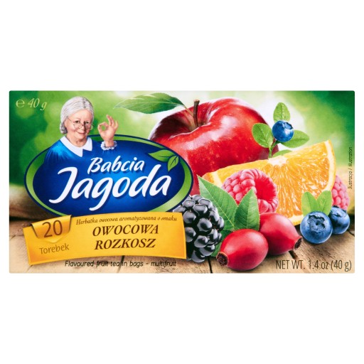 Express Ovocný čaj Ibištek Jablko Arónia Malina 20t. Babička Jagoda