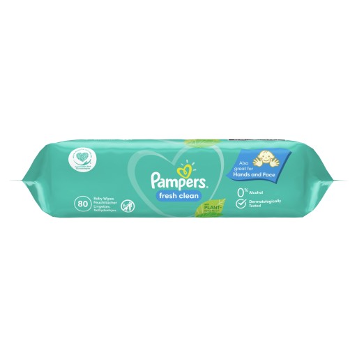 Pampers Fresh Clean vlhčené obrúsky 1 x 80 ks.