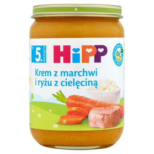 Mrkvovo-ryžový krém s teľacím HiPP BIO 190g