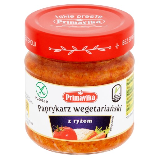 Vegetariánsky paprykarz s bezlepkovou ryžou 160g Primavika