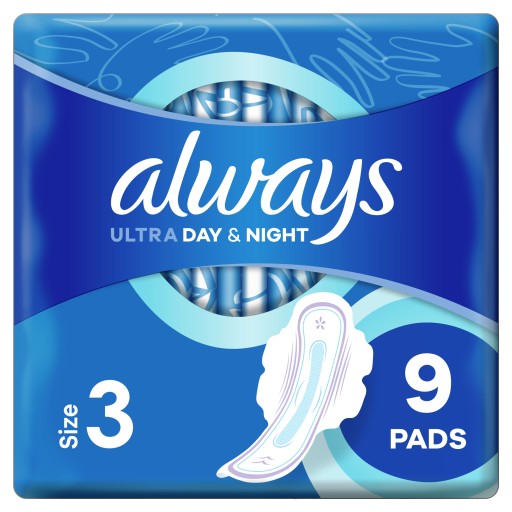 Vždy ultra nočné hygienické vložky 9 ks