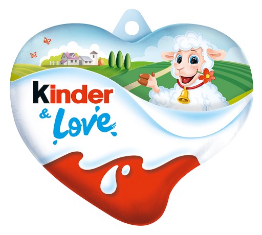 Kinder hearts Srdce do košíka Králik s mliečnou čokoládou Veľkonočné sviatky 37g