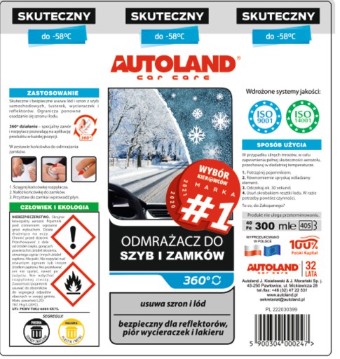 Mors DEFROST na okná a zámky do -58°C Autoland sprej