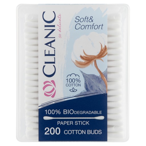 Vatové tyčinky Cleanic Soft&Comfort 200 ks.