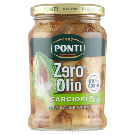 Artičoky v marináde s korením a citrónom Bez pridaného oleja PONTI 300g