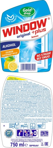 OKENNÁ 750ML ROZPRAŠOVAČ NA OKENNÉ TEKUTINY CITRÓN FRESH