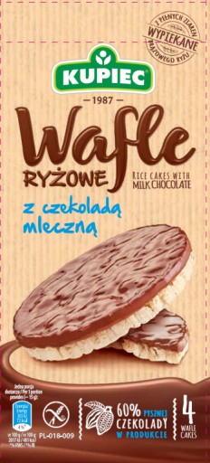 Kupiec ryžové oblátky v mliečnej čokoláde 60 g