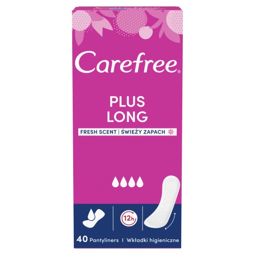Carefree Plus Long Fresh Scent hygienické vložky 40 ks.