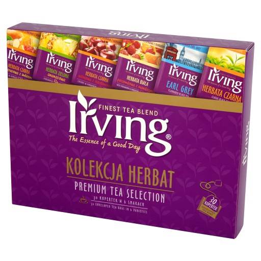 Prémiová kolekcia čajov Irving 25X1,5G + 5X2G obálky 47,5G