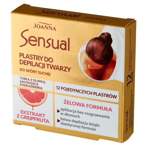 Joanna Sensual Grapefruit depilačné pásiky na tvár - suchá pokožka 1 balenie-12
