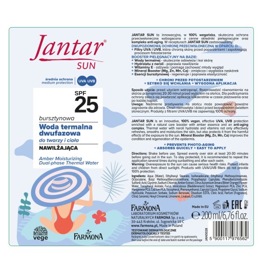 Farmona sun 25 SPF opaľovacia hmla 200 ml