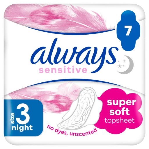 VŽDY ULTRA 7 CITLIVÉ NOČNÉ hygienické vložky