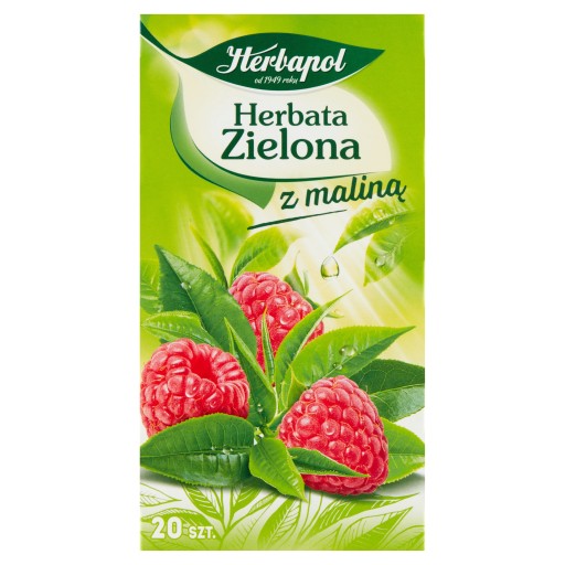 Herbapol Zelený čaj s malinou, 20 tb