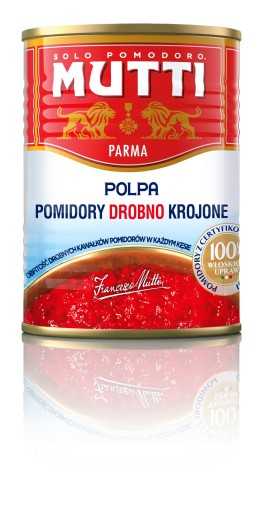 PARADAJKY V KUSOCH Dužina z konzervy Mutti 400g