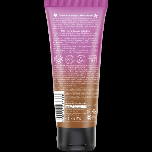 Dax Sun Extra Bronze Samoopaľovací krém na tvár a telo BALI - tmavý kar