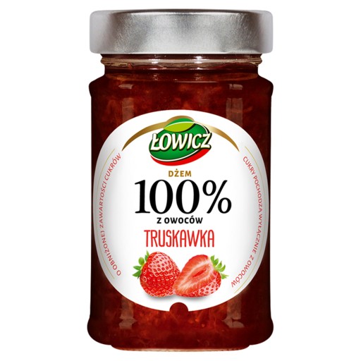 ŁOWICZ 100% jahodový ovocný džem 210g