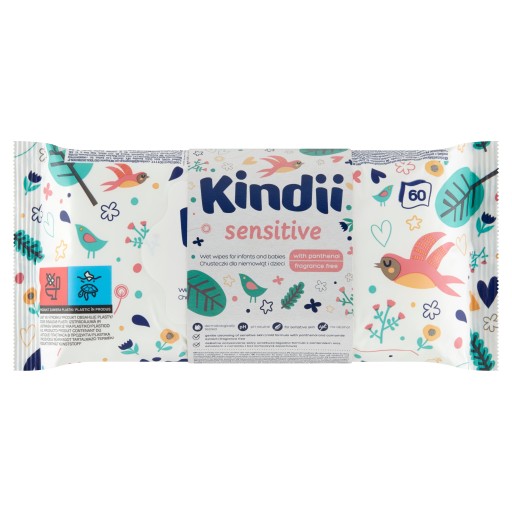 Kindii sensitive vlhčené obrúsky pre bábätká a deti 240 ks