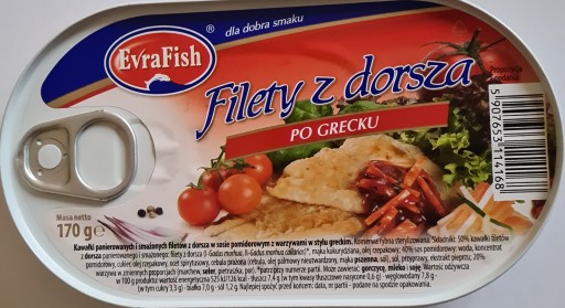 GRÉCKE FILETY TRESKY, konzerva EvraFish 170g