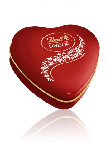 Darčekové čokolády Lindt LINDOR Pralinková srdiečková mliečna čokoláda 50g