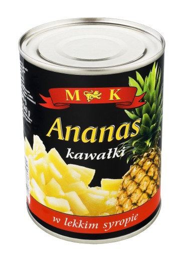 MK Kúsky ananásu v sirupe light 565 g