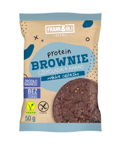 Brownie proteínový koláčik 50g - Frank&Oli