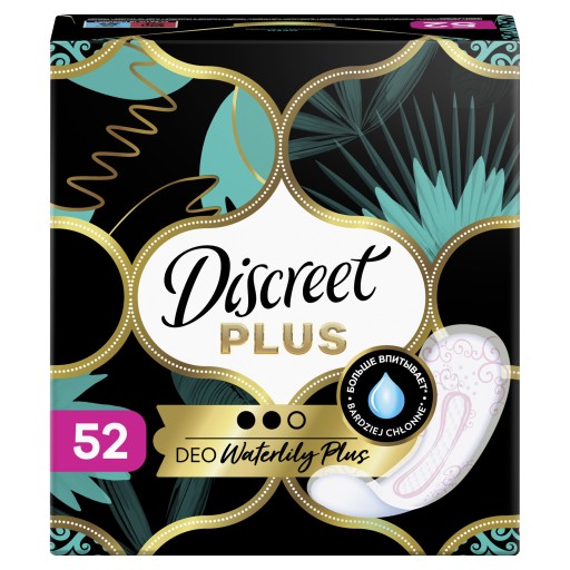 Diskrétne hygienické vložky Waterlilly Plus 52 ks