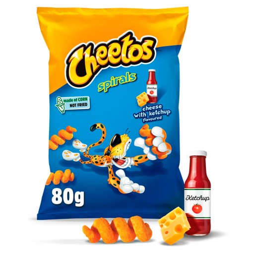 Cheetos Špirály Syr s kečupom Chrumkavý 80g