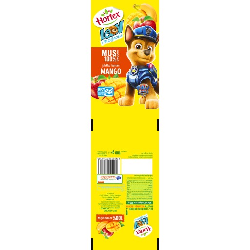 Hortex leon and friends snack ovocná pena 1 jablko, banán, mango sasze