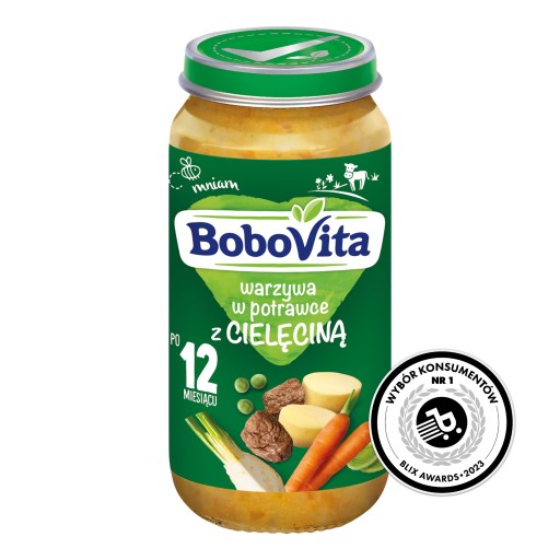 BoboVita Junior Zelenina v guláši s teľacím mäsom 1-3 roky 250 g