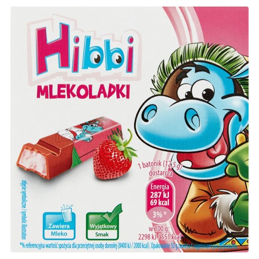 Mlekoladki mliečne tyčinky s jahodovo-jogurtovou náplňou 50g