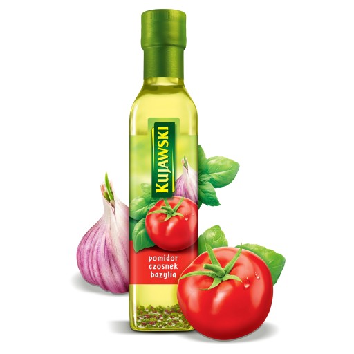 KUJAWSKI OLEJ S RAJČINAMI, CESNAKOM A BAZALKOU 2x 250ml