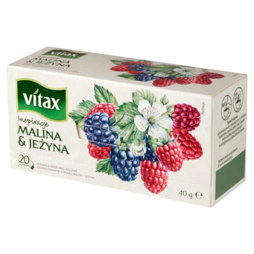 Vitax Čaj Malina Blackberry 20 vrecúšok - aromatický nápoj s blahodarnými vlastnosťami
