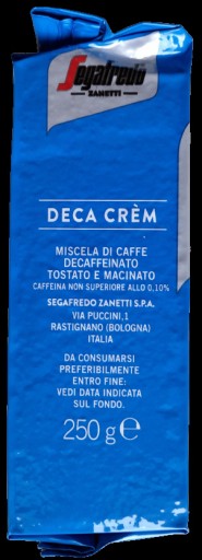 Segafredo mletá káva bez kofeínu 250 g