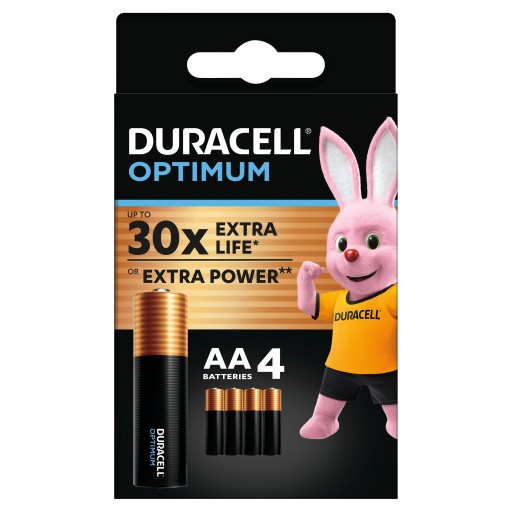 Duracell Optimum AA LR6 alkalické batérie 4 ks