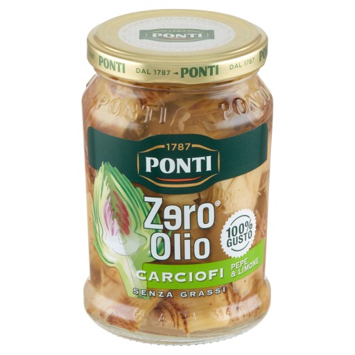 Artičoky v marináde s korením a citrónom Bez pridaného oleja PONTI 300g