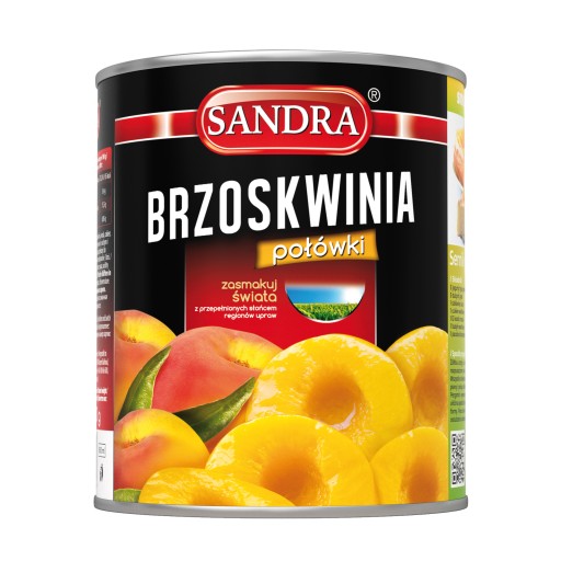 Sandra Peach polovičky v sirupe 850 ml