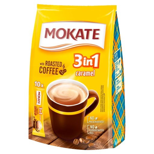 Mokate 3v1 Karamelový instantný kávový nápoj v prášku 170 g (10 x 17 g)
