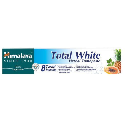 HIMALAYA Total White bylinná zubná pasta BEZ FLUORIDU 75 ml