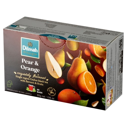 Čierny čaj s príchuťou hrušky a pomaranča Dilmah 20x1,5g